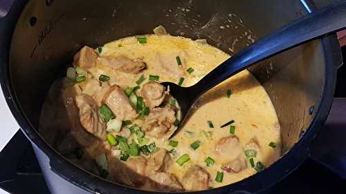 Sauté de porc, crème de Munster au Cookéo