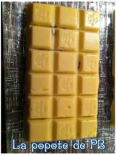 Tablette de chocolat blanc au Coco pops!