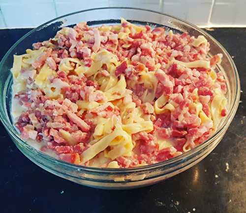 Tagliatelles à la carbonara au Cookéo