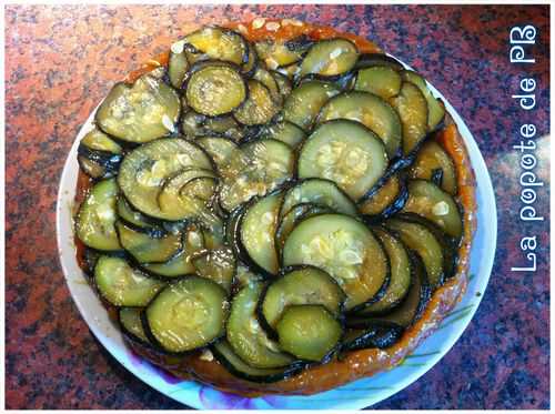 Tarte Tatin aux courgettes et au miel