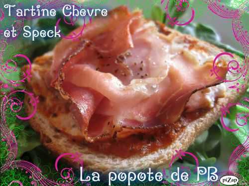 Tartine au Chèvre et au Speck