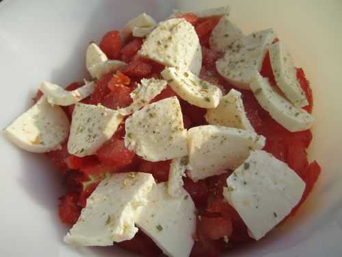 Tomates/mozzarella