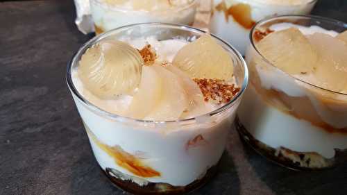 Verrine des neiges (poire et caramel)