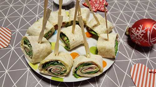 Wraps au jambon blanc, mâche