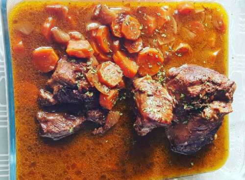 Jarret de bœuf façon bourguignon au Cookéo