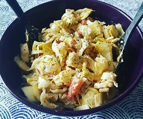 Salade d'endives, thon et oeufs durs