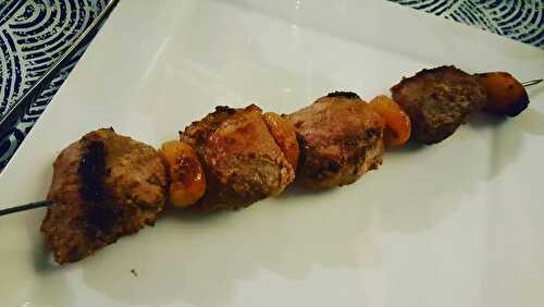 Brochettes de filet mignon aux abricots secs