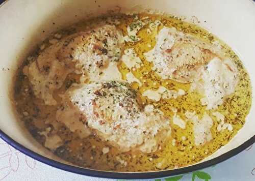 Cuisses de poulet à la Bud en cocotte en fonte