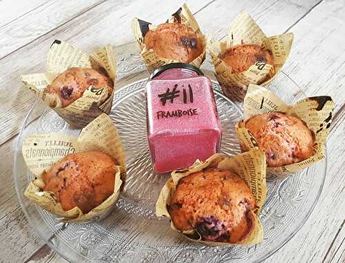 Muffins géants framboise chocolat blanc