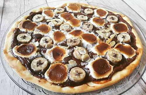 Pizza Nutella banane chamallow - Foodista Challenge#79 - Popote de petit_bohnium