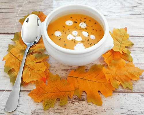 Velouté de potimarron, lentilles corail et lait de coco au Thermomix