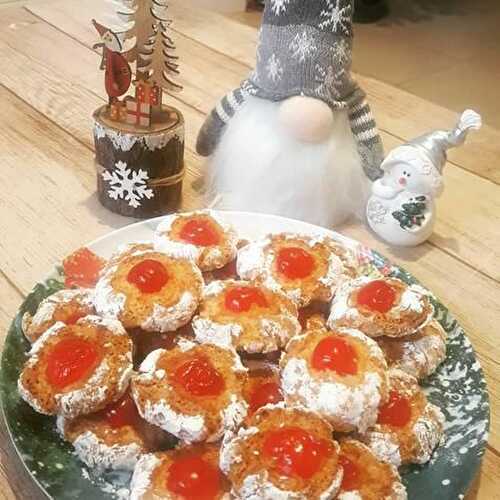 Amaretti aux cerises confites