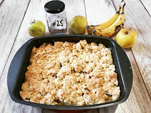 Crumble pommes bananes au sucre spéculoos