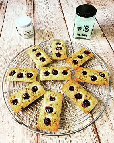 Financiers pistache aux petites cerises - Recette autour d'un ingrédient #85