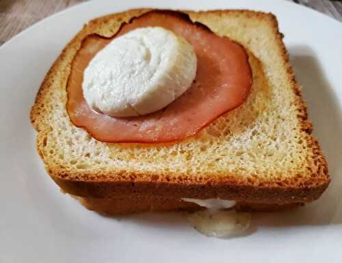 Croque monsieur bacon chèvre