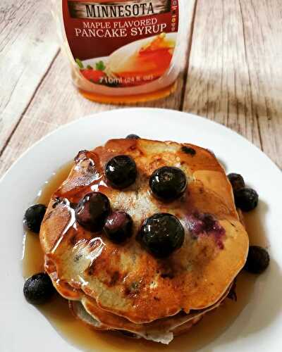 Pancakes aux myrtilles et pépites de chocolat au Thermomix