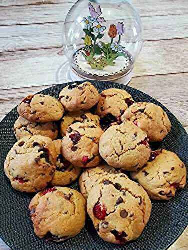 Cookies aux cranberries fraîches et au chocolat