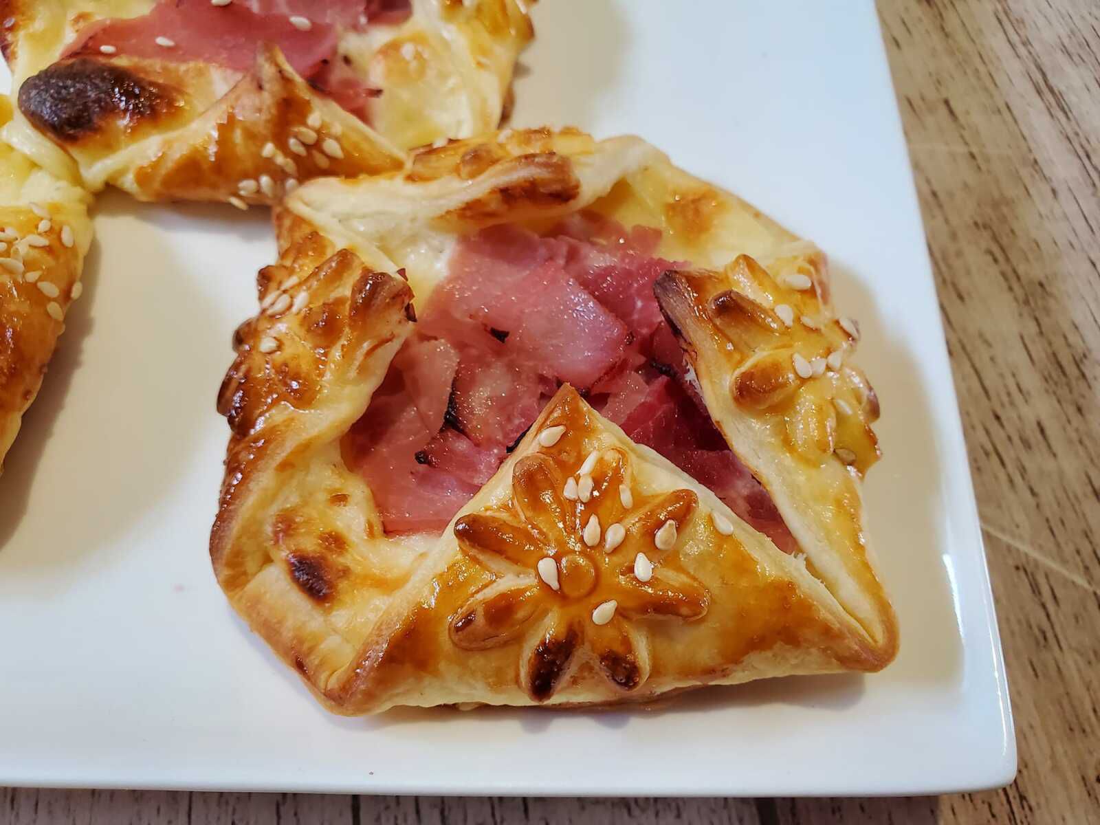 Paniers feuilletés jambon fromage