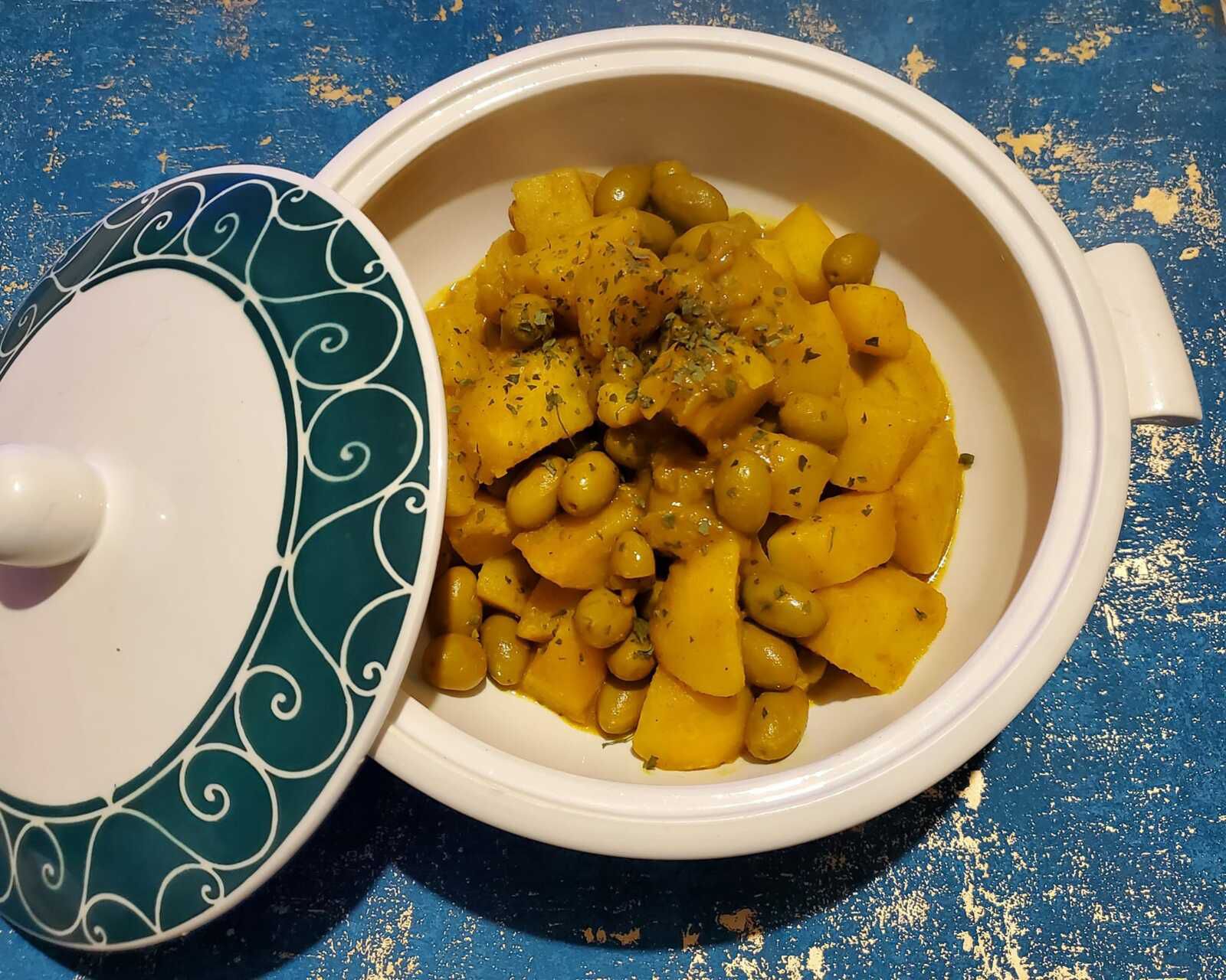 Tajine de pommes de terre aux olives au Cookéo