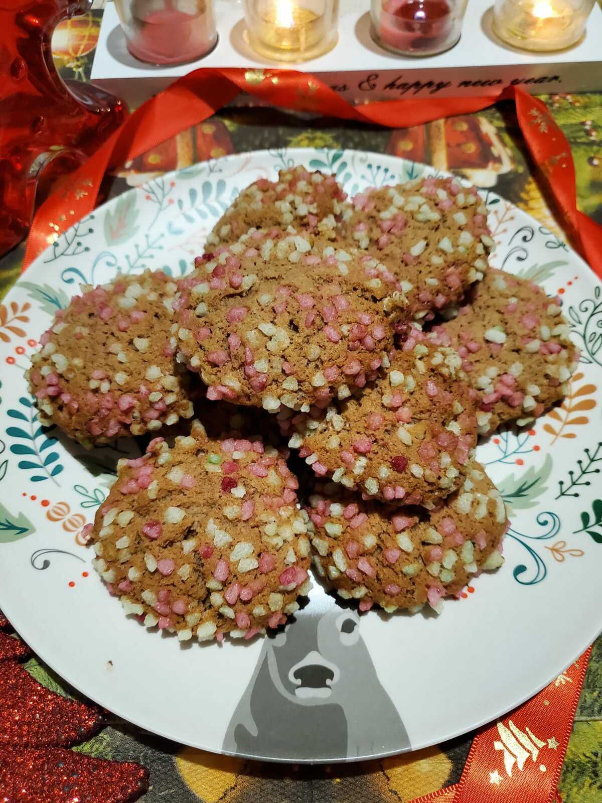 Biscuits au cacao et au sucre perlé