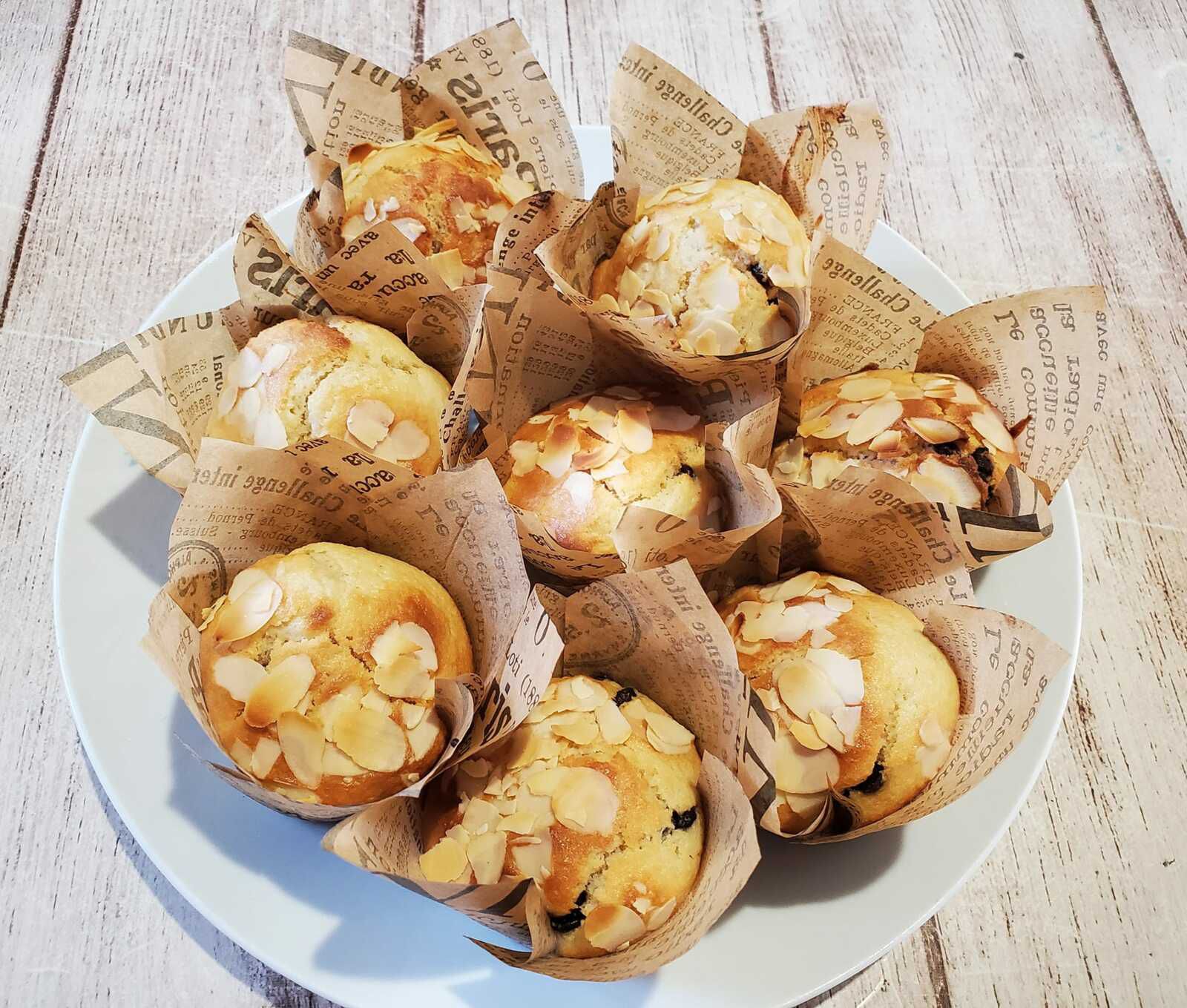 Muffins amandes et pépites de chocolat