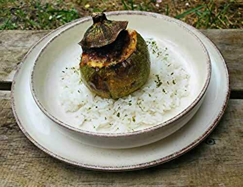 Courgette ronde farcie au air fryer