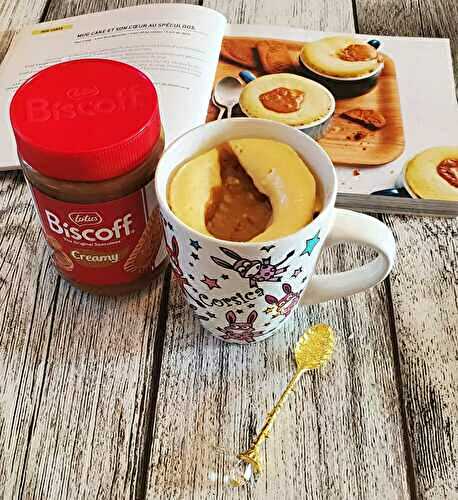 Mug Cake et son cœur au spéculoos