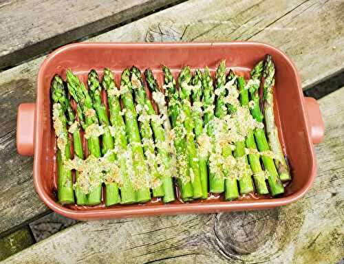 Asperges vertes rôties au parmesan