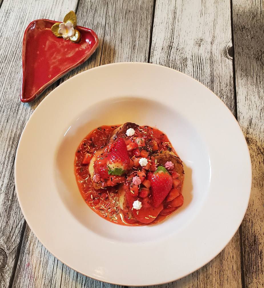 Pain perdu aux fraises