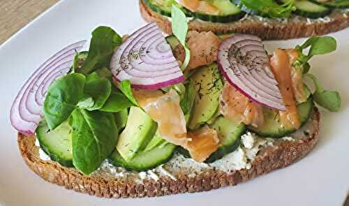 Tartines fraîcheur Boursin et saumon fumé