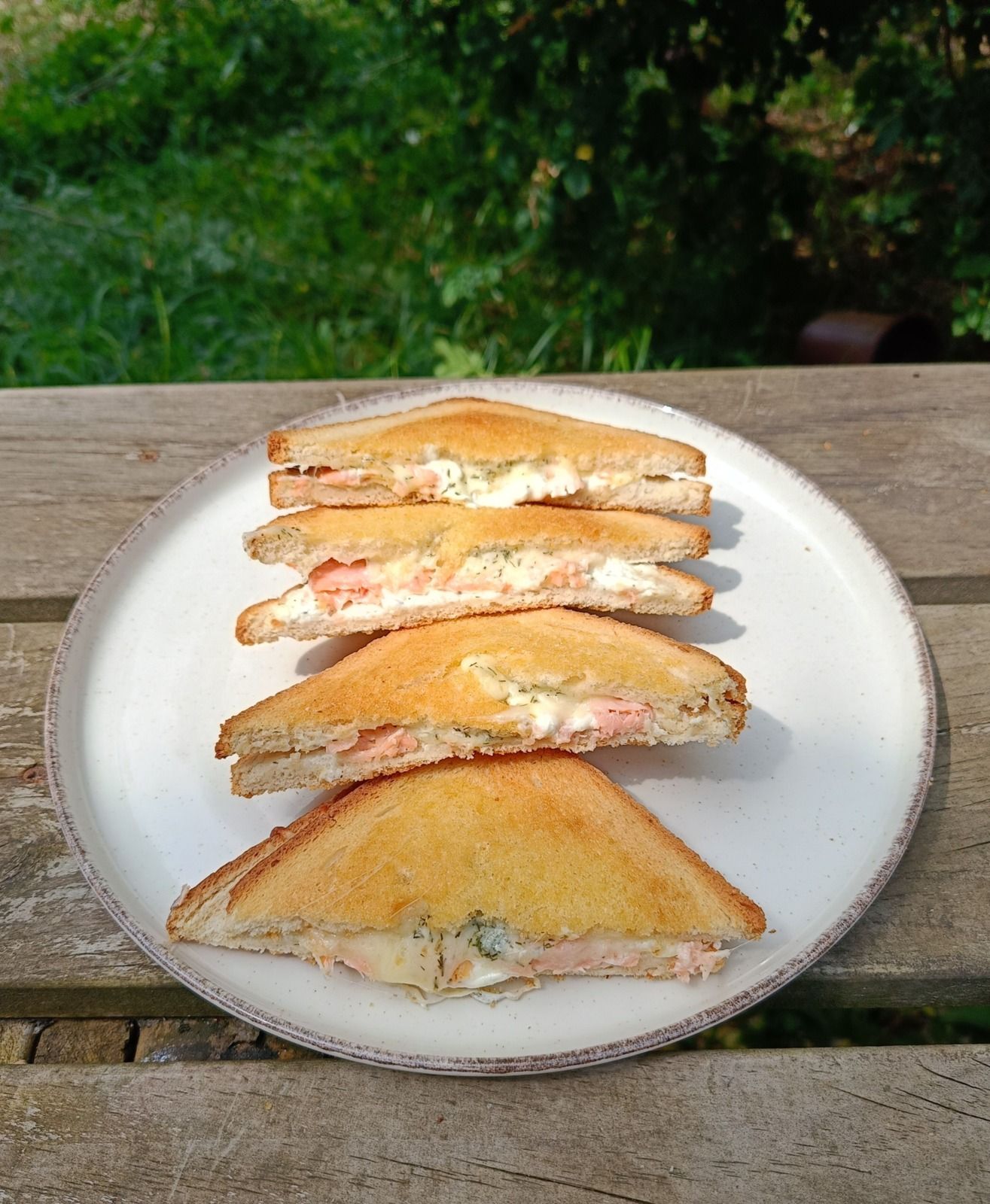 Croque-saumon croustillant