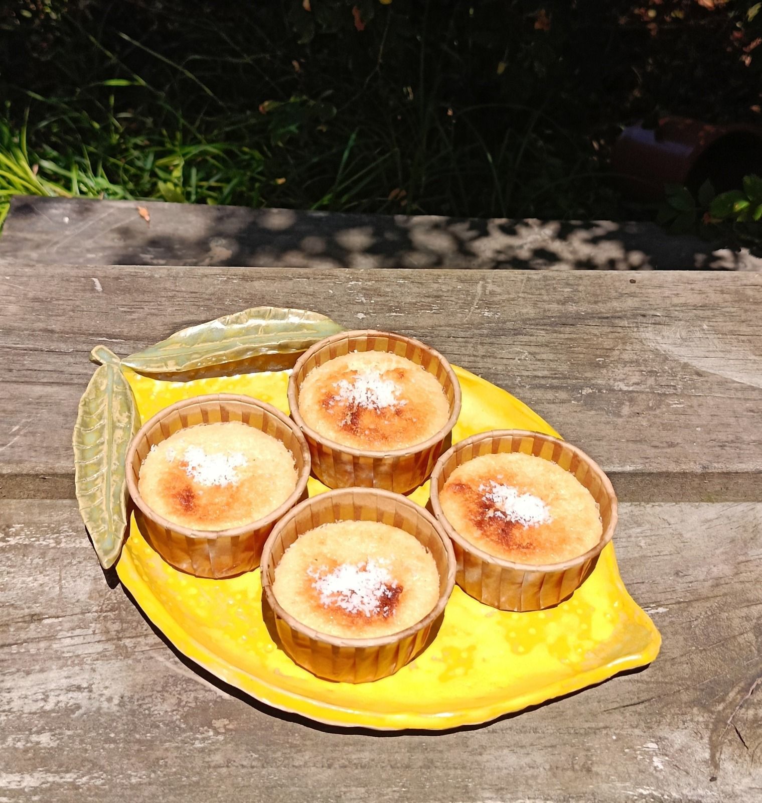 Muffins citron-coco, huile de coco