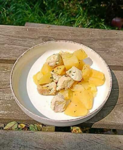 Pommes de terre au poulet au curry au Cookéo