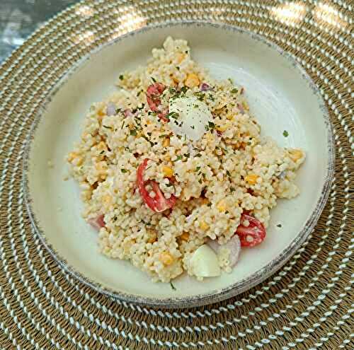 Salade de perles de blé au jambon
