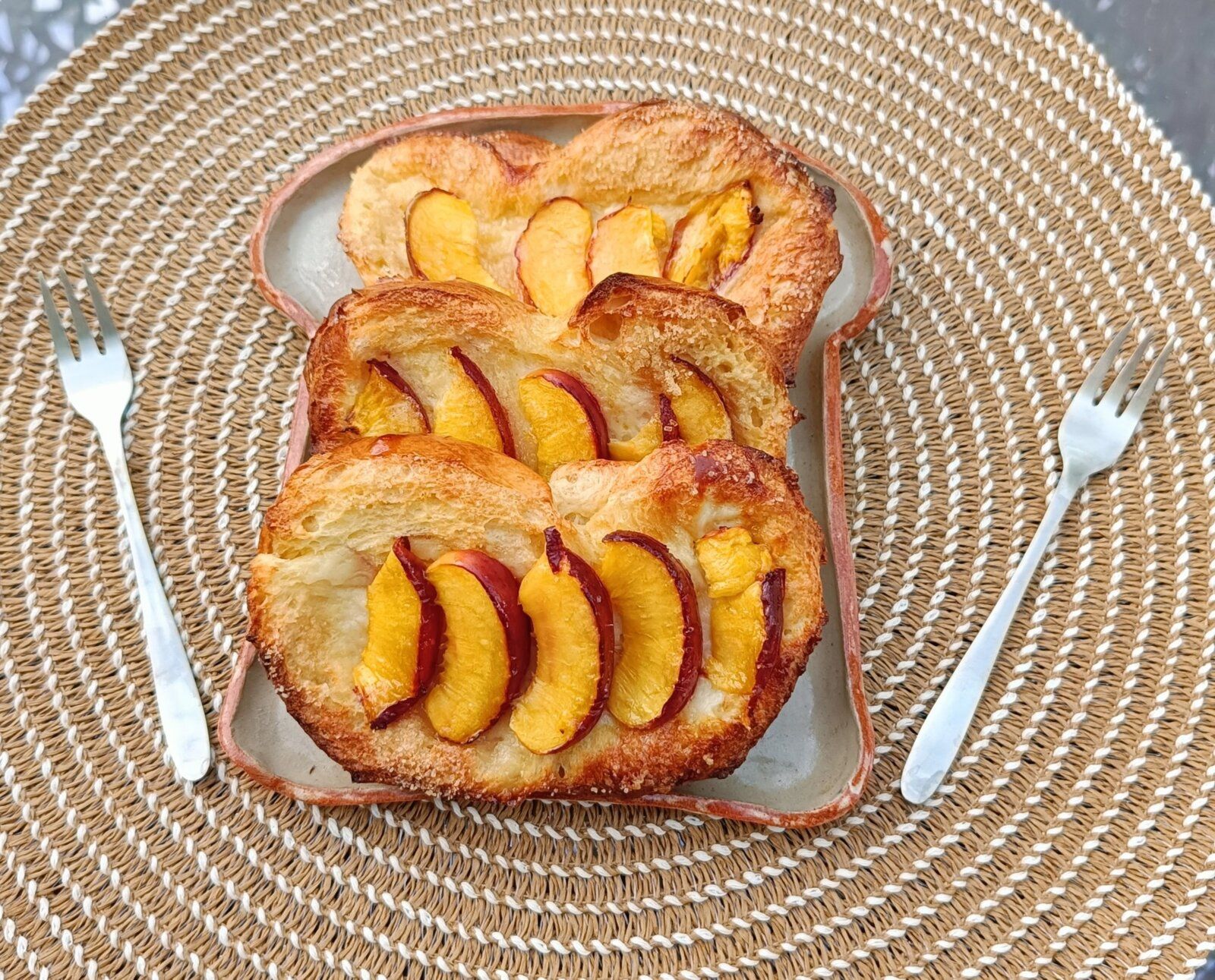Brioche perdue à la nectarine