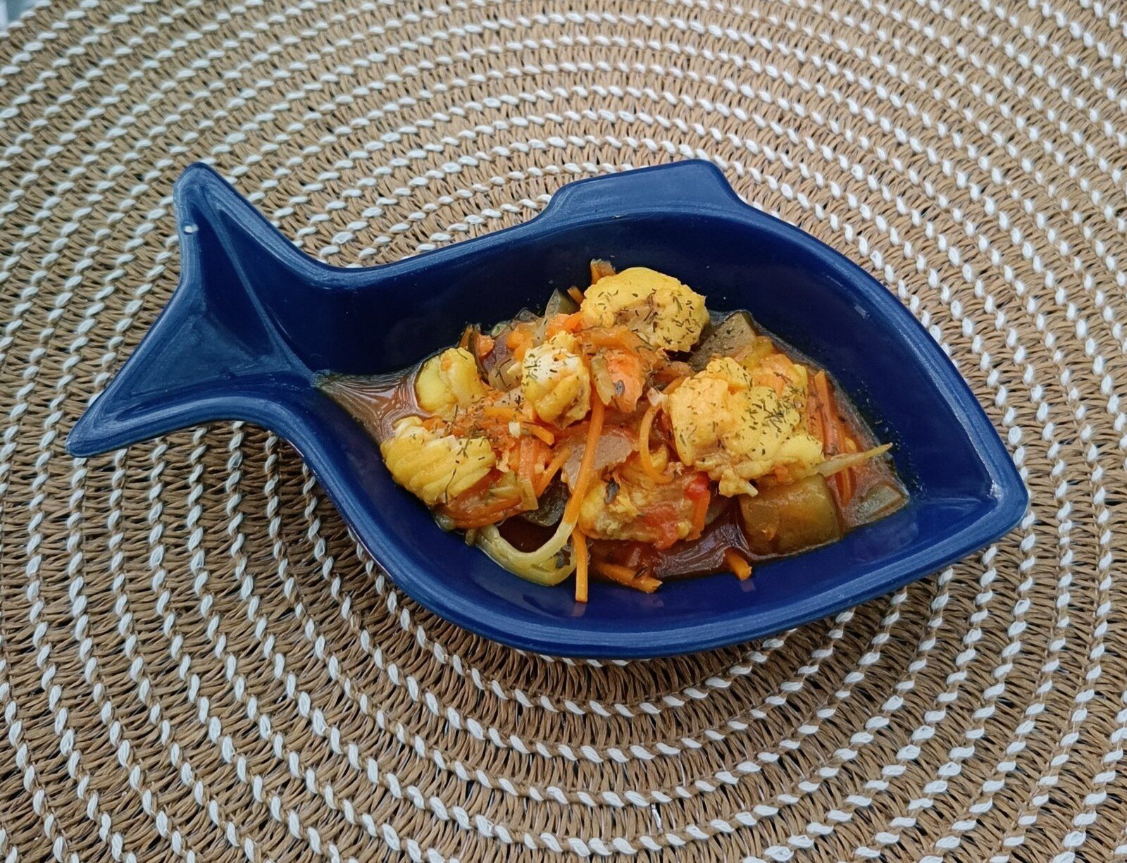 Lotte aux légumes au Cookéo