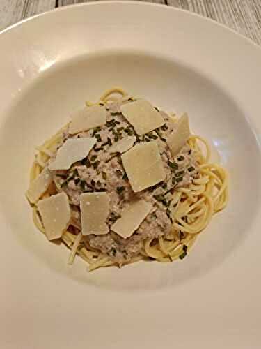 Spaghetti froides à la crème de thon