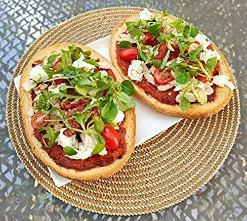 Bruschetta poulet, mozzarella et tomates séchées - Foodista Challenge #125