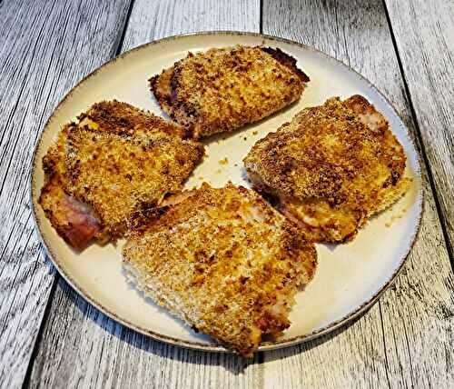 Cordons bleu de dinde, jambon et fromage au air fryer