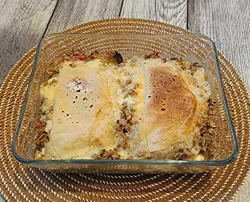 Gratin de crozets au jambon, brocolis et reblochon