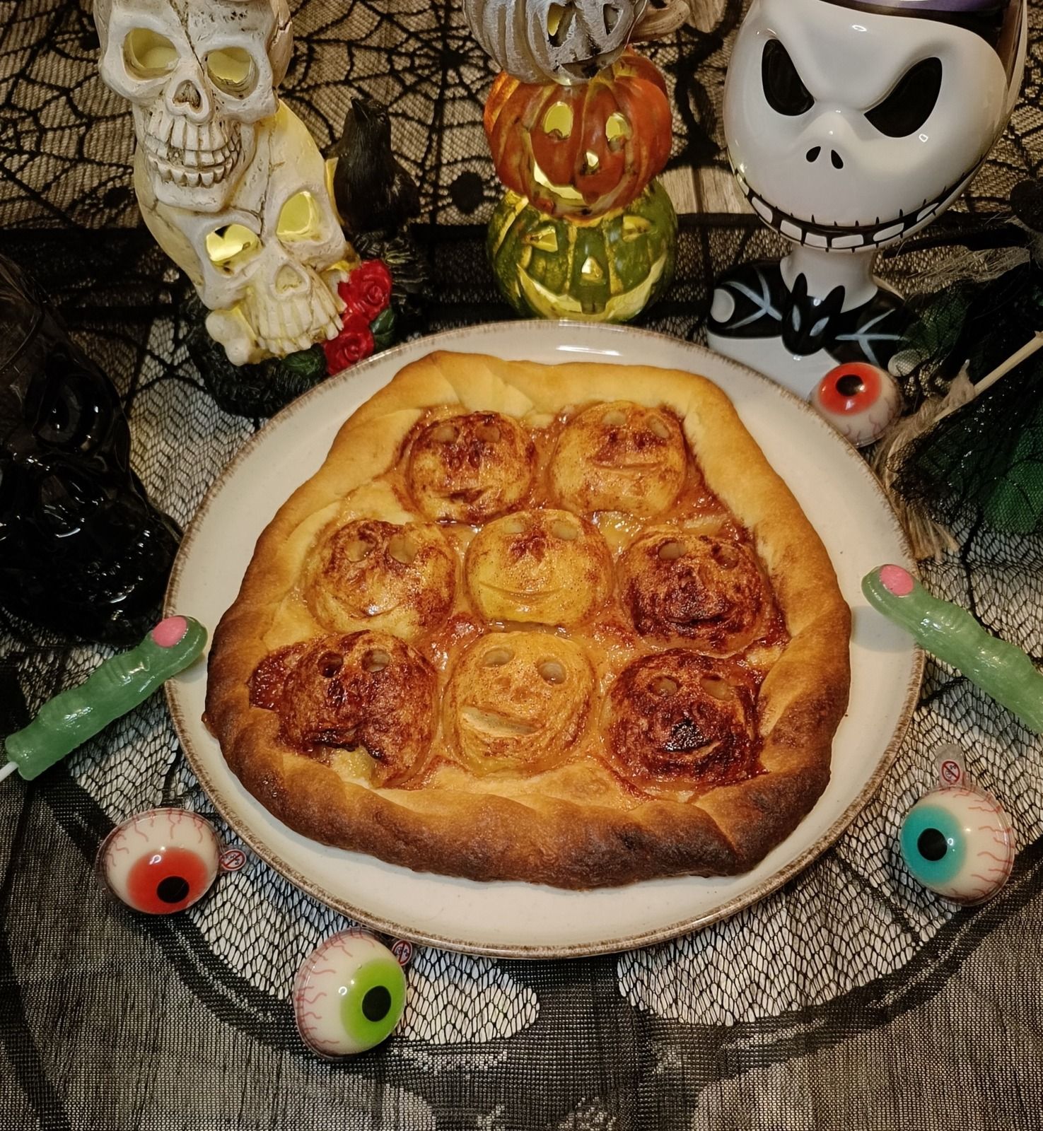 Tarte aux pommes d'Halloween