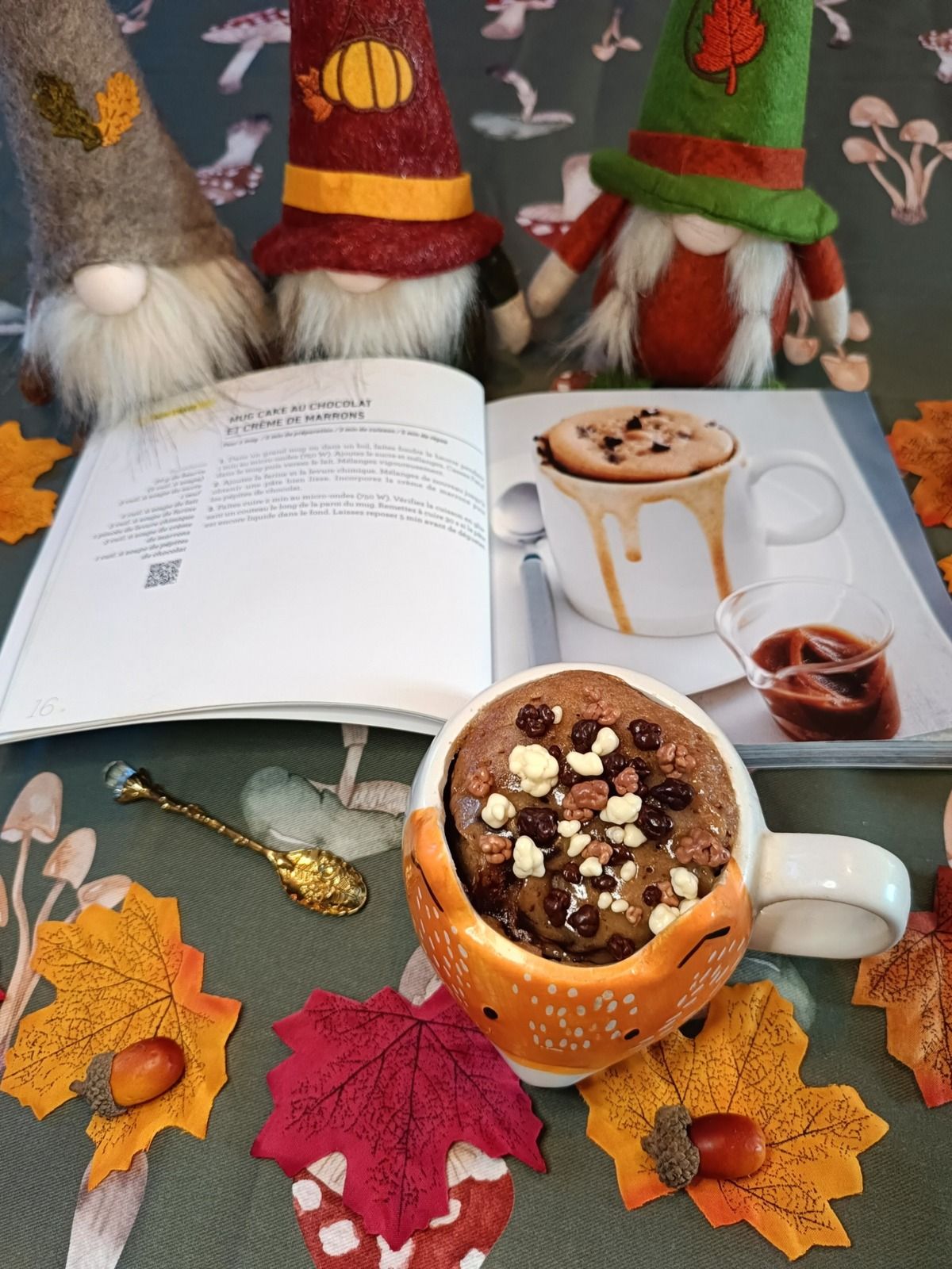 Mug cake au chocolat et crème de marrons