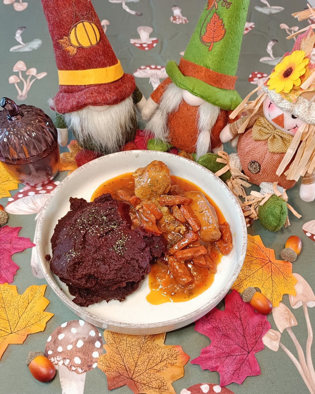 Purée de carottes violettes