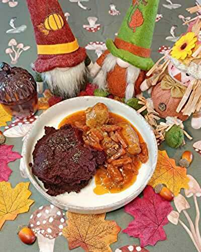 Purée de carottes violettes