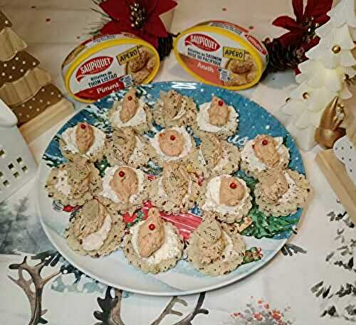 Toasts de rillettes de saumon aneth fromage frais ail et fines herbes