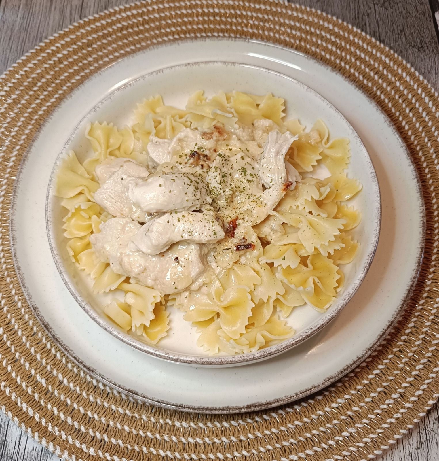 Poulet sauce Saint-Nectaire au Cookéo