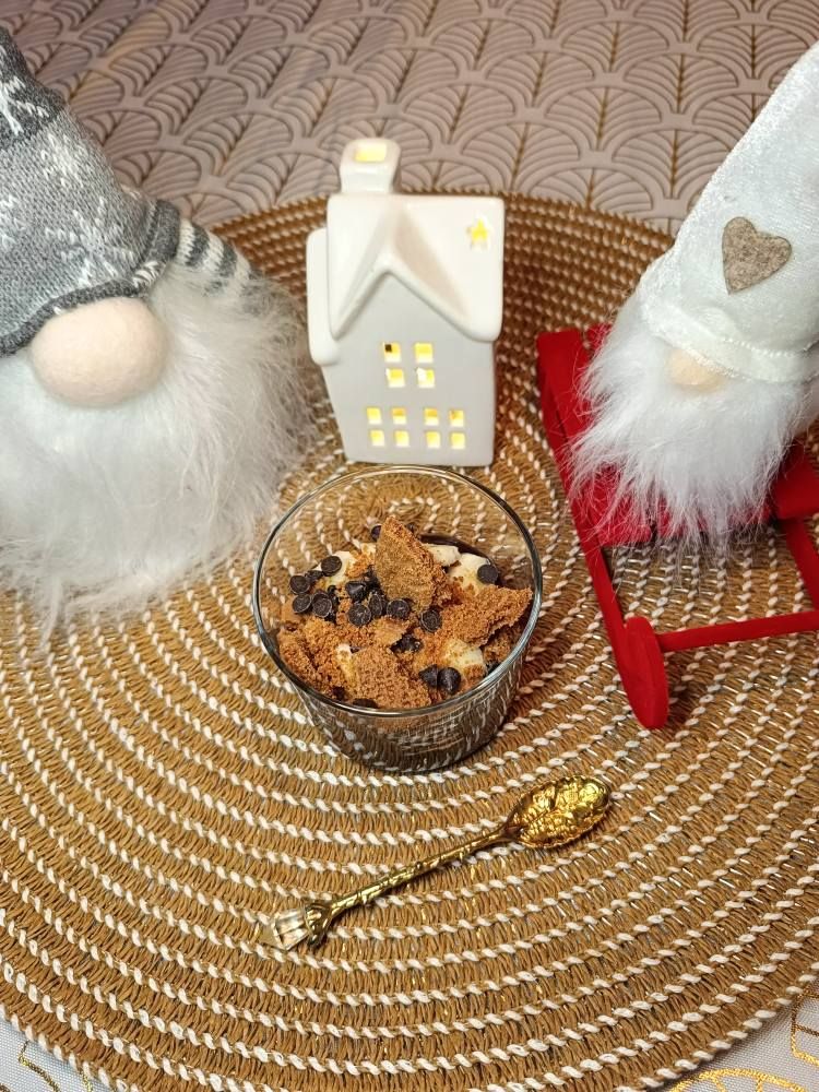 Verrine chocolat, bananes et spéculoos