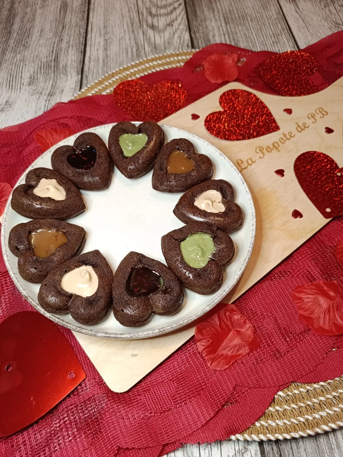 Cœurs gourmands au chocolat