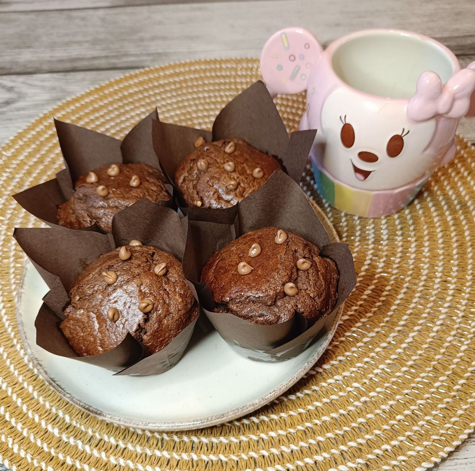 Muffins au yaourt tout choco