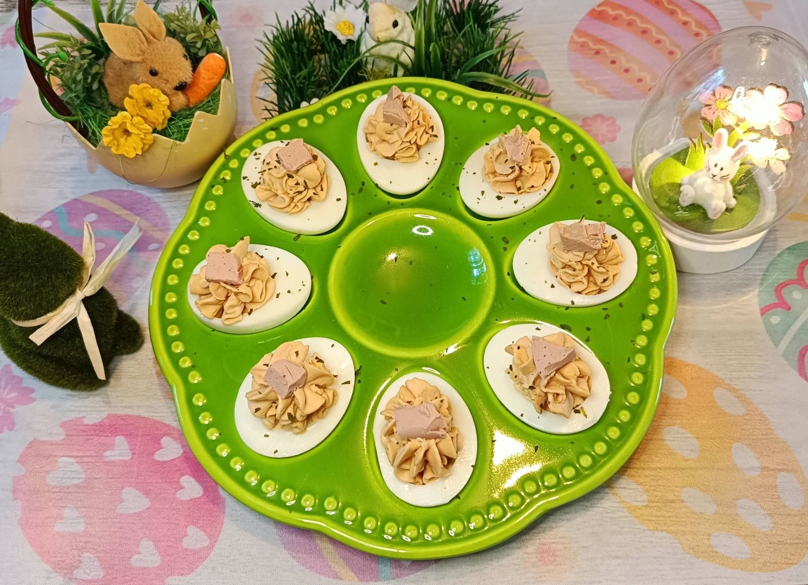 Oeufs mimosa au foie gras